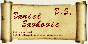 Daniel Savković vizit kartica